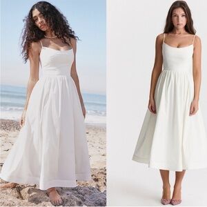Elegant White Spaghetti Strap Dress